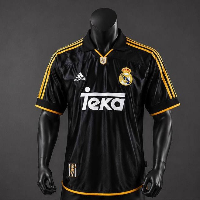 Camiseta Real Madrid Teka Retro Negra | Calidad G5 Premium