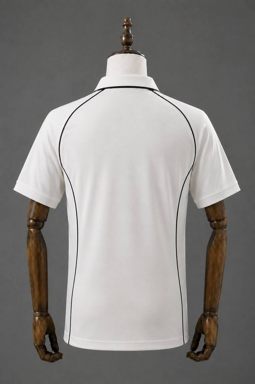 Camiseta polo blanca de presentación 2025 | calidad G5 premium