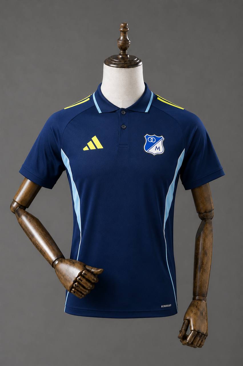 Camiseta polo azul de presentación 2025 | calidad G5 premium